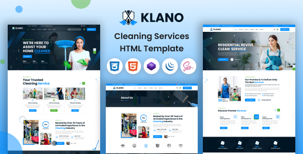 Klano – Cleaning Services HTML Template – 0 Sold!