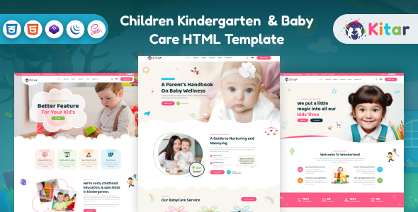 Kitar - Children Kindergarten & Baby Care HTML Template