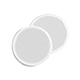White Round Embroidered Patch Stack - lying embroidery circle badge pair - 3DOcean Item for Sale