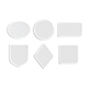 White Embroidered Patch Set - 6 shapes lying embroidery badges - 3DOcean Item for Sale