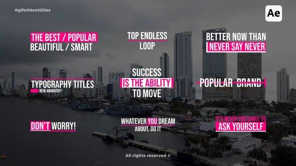 Glitch Text Titles | AE