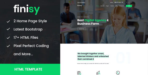 Finisy - Business & Digital Agency HTML Template