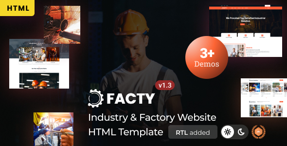 Facty - Industry & Factory Business Bootstrap 5 Template