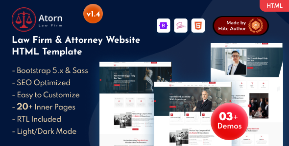 Atorn - Law Firm & Attorney Website Bootstrap 5 Template