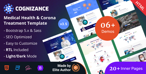 Cognizance - Medical Health & Vaccination Care Bootstrap 5 Template