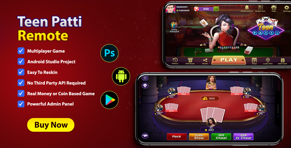 Teen Patti Remote Multiplayer Cards Game