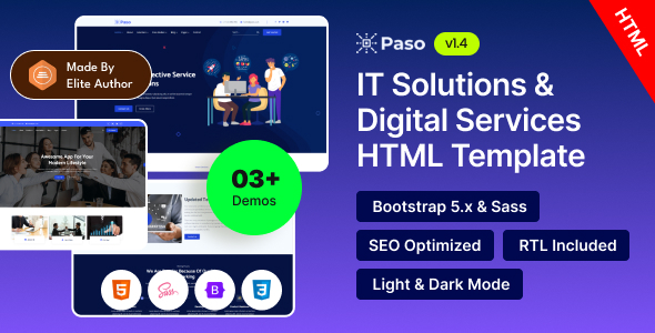 Paso - IT Solutions & Digital Services Bootstrap 5 Template