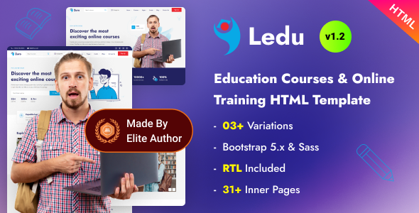 Ledu - Education Courses & Online Training Bootstrap 5 Template