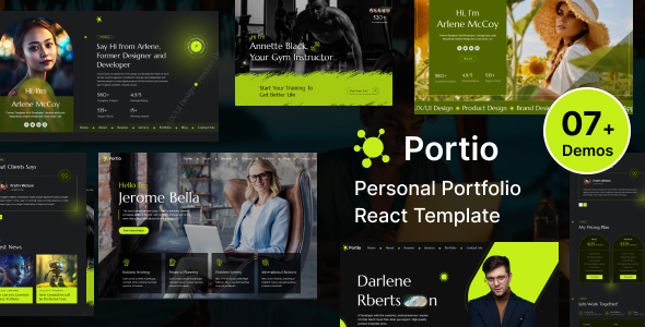 Portio | Personal Portfolio Resume React Template