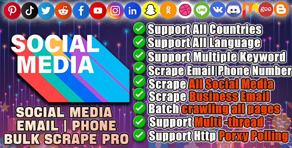 Social Media Emails|Phones|Any Bulk Scrape & Extractor