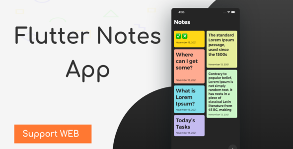 Flutter NoteApp - A Colorfull NoteApp