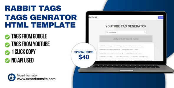 EasyTag - Tag Generator HTML Template