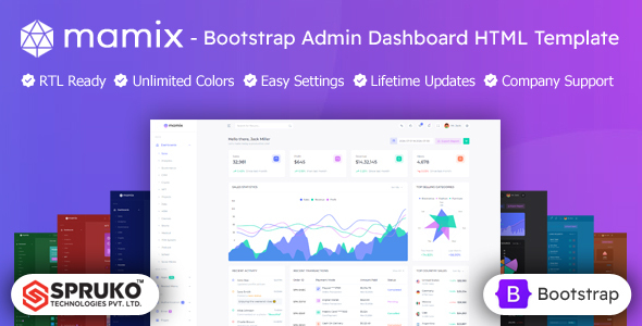 Mamix - Bootstrap HTML Admin Dashboard Template