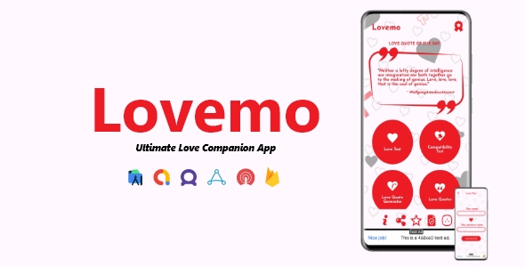 Lovemo - Ultimate Love Companion App | ADMOB, FIREBASE, ONESIGNAL