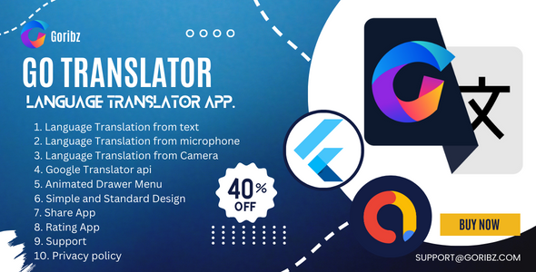 Go Translator & Chat - Language Translator Flutter App with Admob