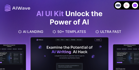 Aiwave – PHP - AI SaaS Website + Dashboard UI Kit
