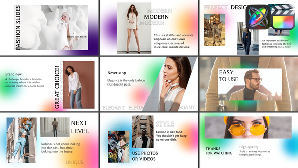 Gradient Fashion Slides for FCPX alt