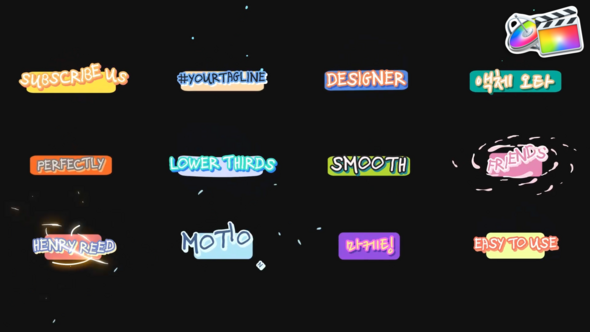 Cartoon Liquid Lower Thirds for FCPX alt