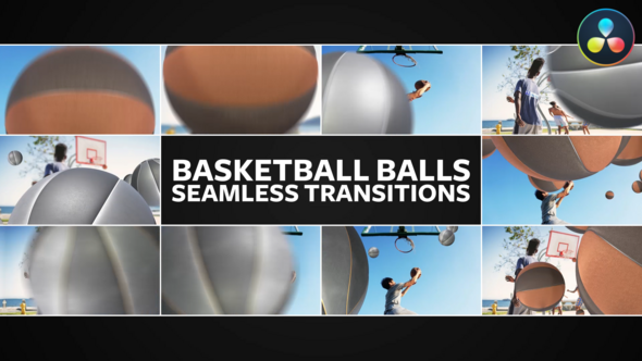 Basketball Balls Seamless Transitions for DaVinci Resolve