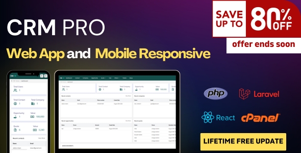 CRM PRO – All in One CRM in Laravel for cPanel