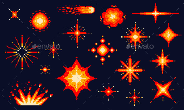 Pixel Art Explosions