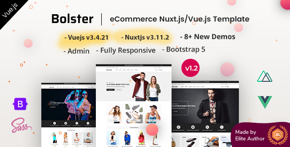 Bolster - Vue Nuxtjs 3+ eCommerce Template