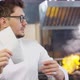 Chef Cooperating with Colleague at Work in Restaurant Kitchen - VideoHive Item for Sale