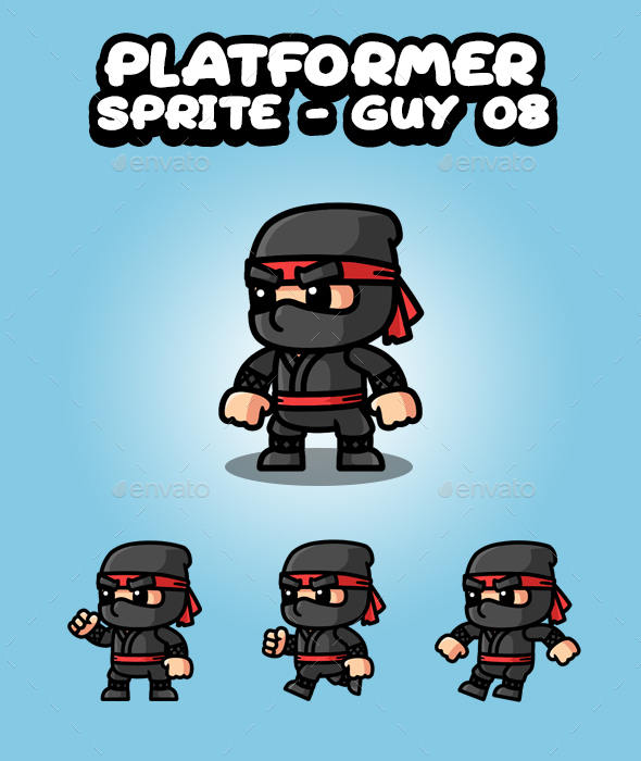 Platformer Game Character Guy 08