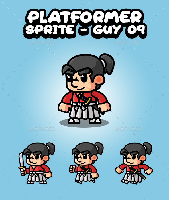 Platformer Game Character Guy 09