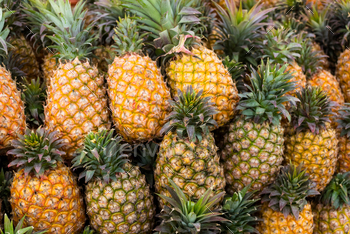 Pineapple sell in the fruit store in the market