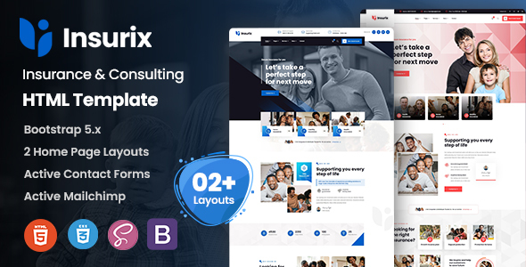 Insurix – Insurance & Consulting HTML Template – 0 Sold!