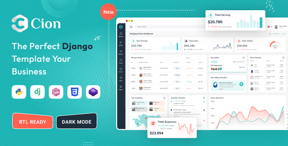 Cion – Django Admin & Dashboard Template