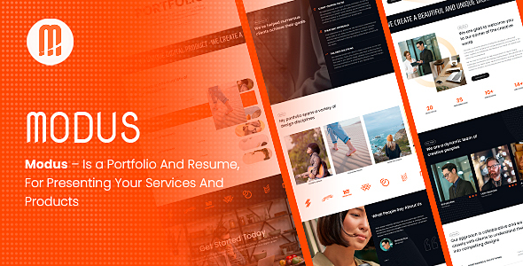 Modus – Creative Portfolio & Resume HTML5 Template – 0 Sold!