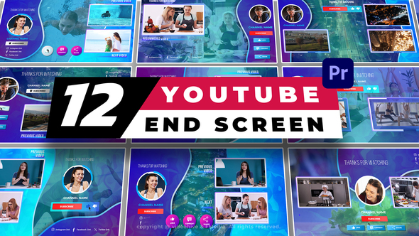 12 Youtube End Screen V1 – Mogrt