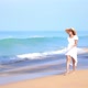 Asian woman enjoy around beautiful beach sea ocean - VideoHive Item for Sale