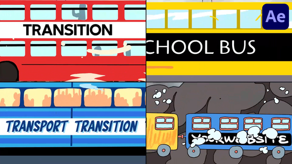 Transport Transition Titles for After Effects
