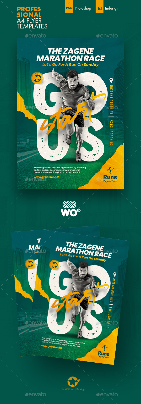 Sprint Runner Flyer Templates