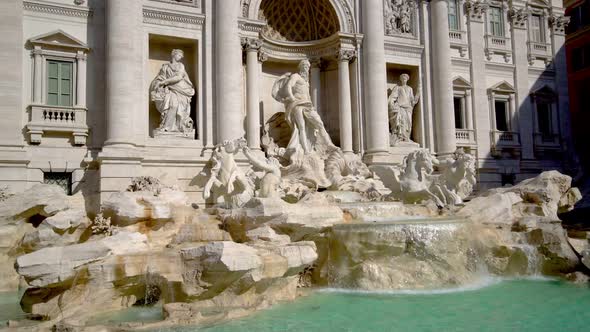 Trevi Fountain in Rome , Italy
