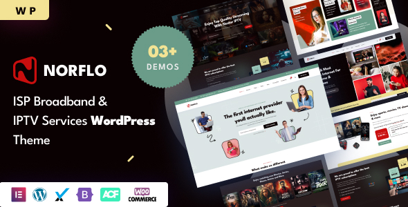 Norflo – ISP & IPTV Services Elementor WordPress Theme – 0 Sold!