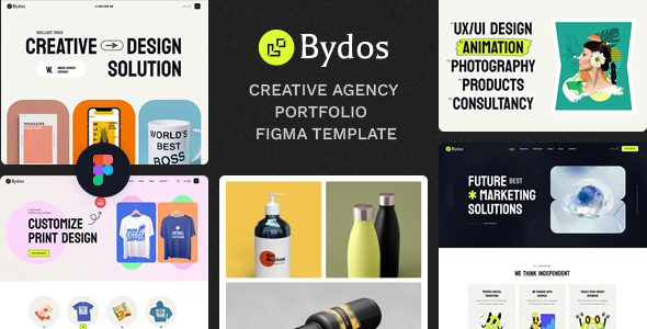 Bydos – Creative Agency Porffolio Figma Template – 0 Sold!