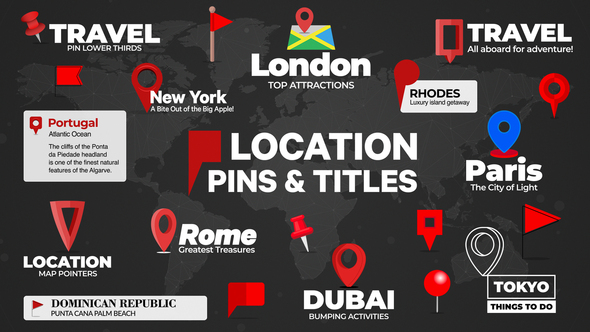 Location Pins and Text