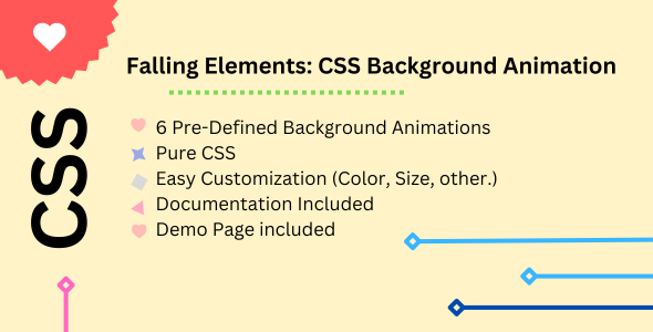 Falling Elements: CSS Background Animation