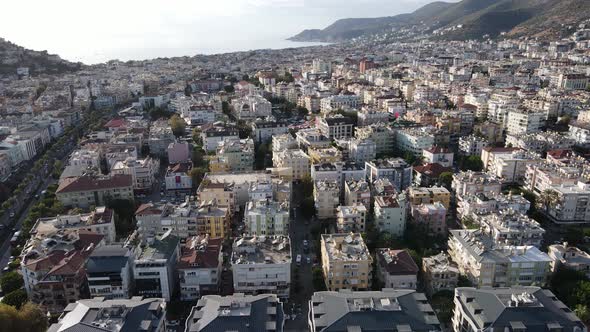 Alanya, Turkey - a Resort Town on the Seashore. Aerial View