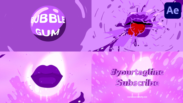 Bubble Gum Logo for After Effects