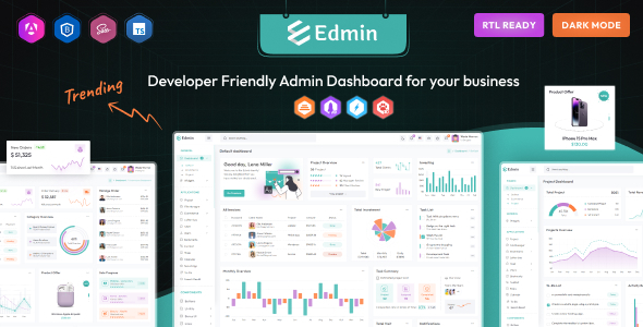 Edmin – Angular Admin Dashboard – 0 Sold!