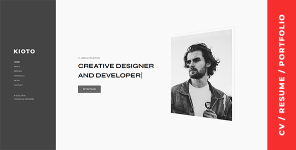 Kioto - CV / Resume / Personal / Portfolio Template