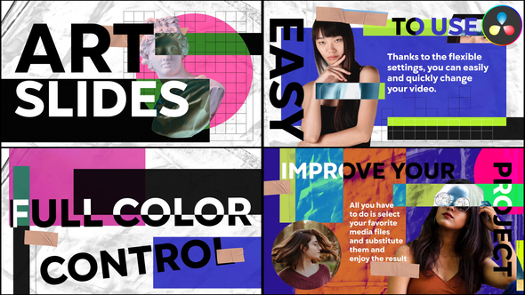 Postmodern Creative Slides for DaVinci Resolve