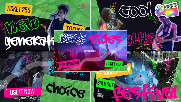 Rock Slides for FCPX alt