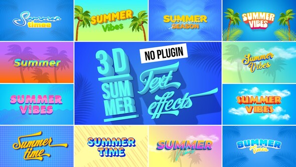 3D Summer Text Effects