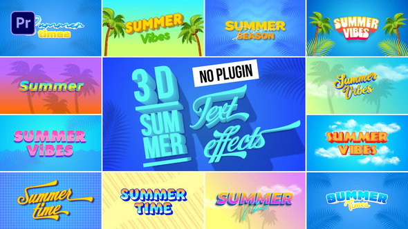 3D Summer Text Effects